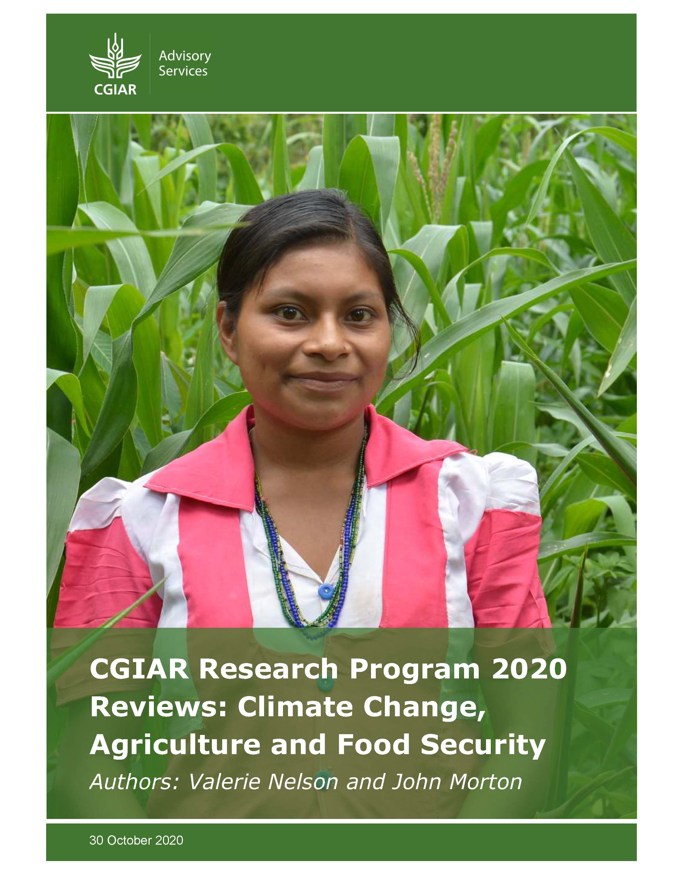 research program on climate change agriculture and food security